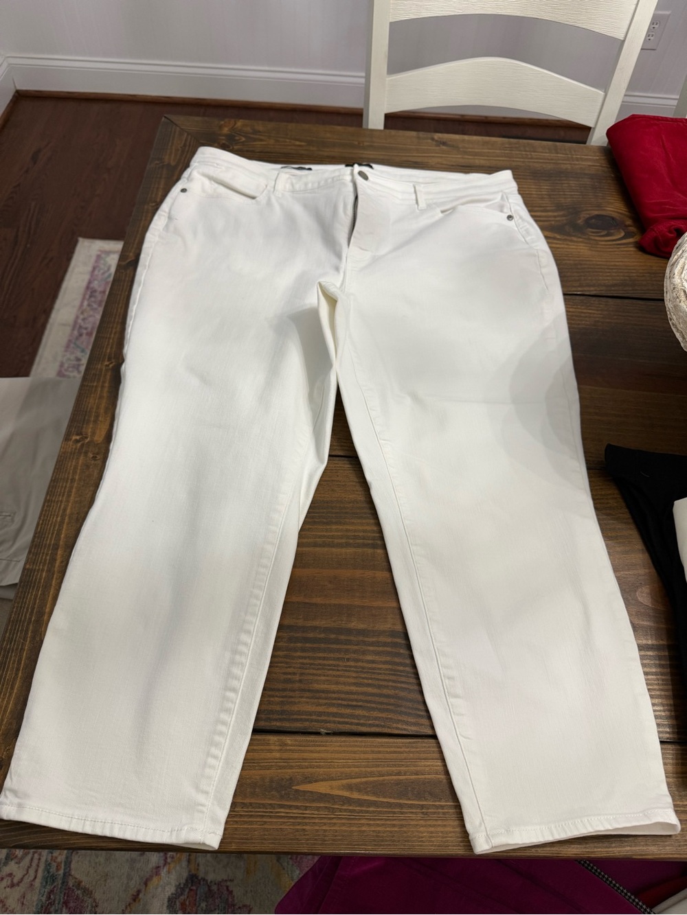 Talbots White Straight-Leg Jeans